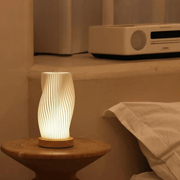 Elegant Coastal Design Lamp with Warm LED Light