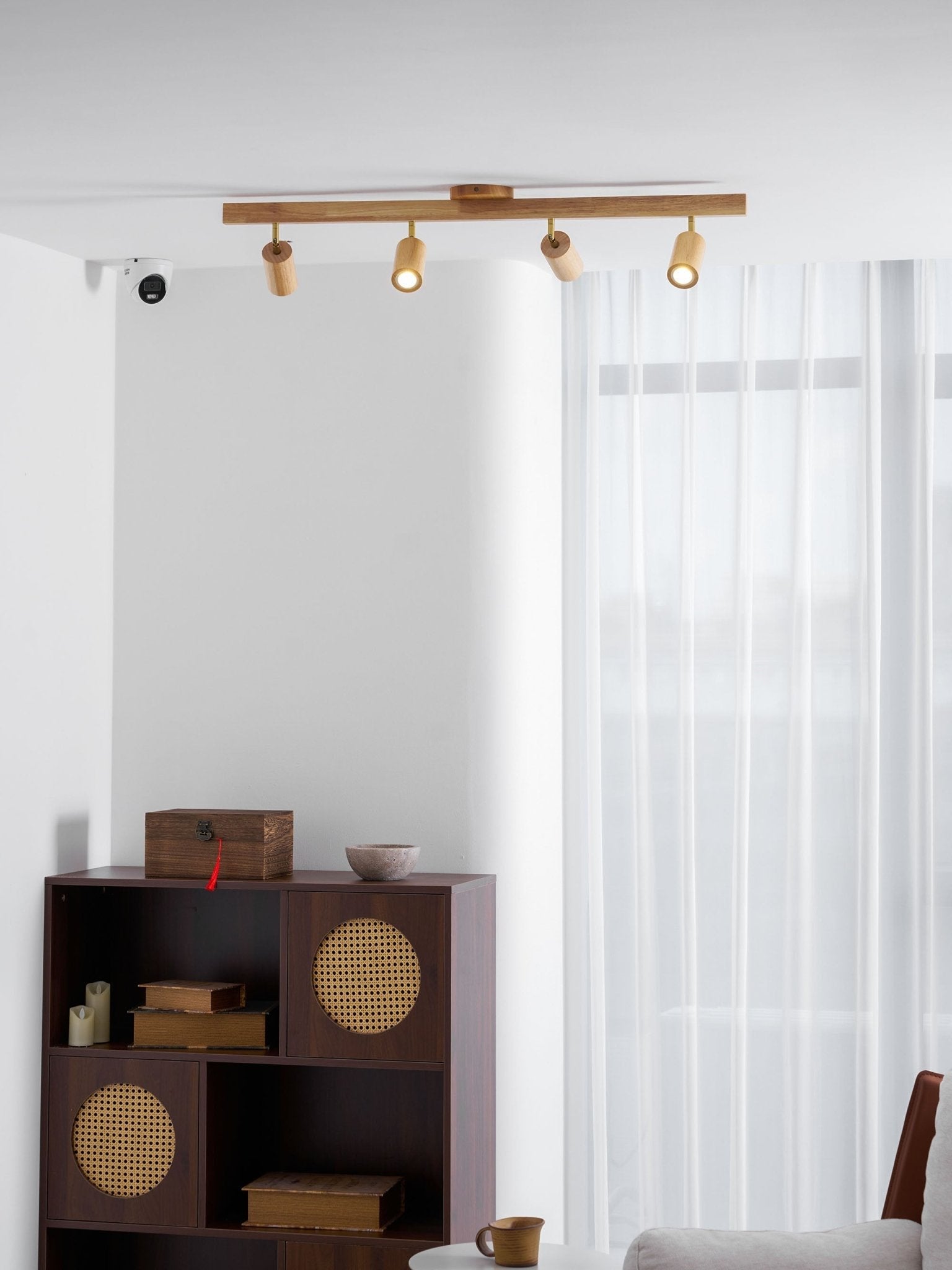 Wood Track Ceiling Light - Adjustable Ceiling Fixture