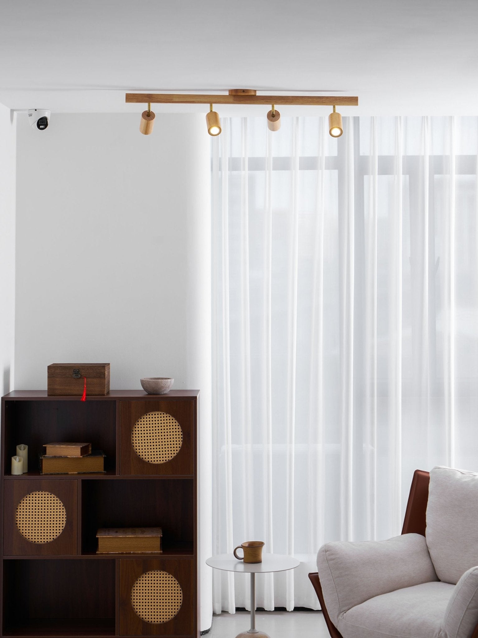 Wood Track Ceiling Light - Adjustable Ceiling Fixture