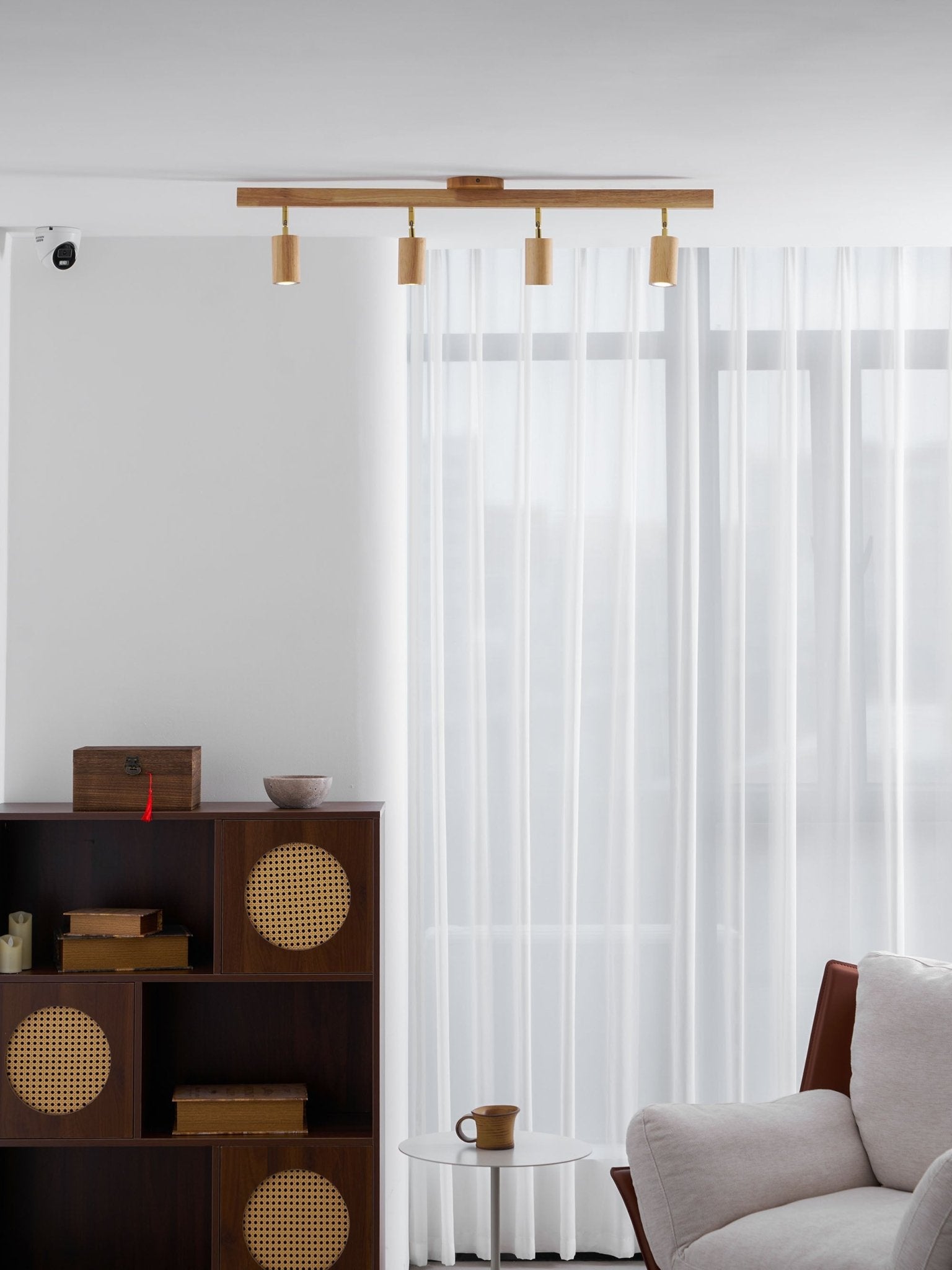 Wood Track Ceiling Light - Adjustable Ceiling Fixture