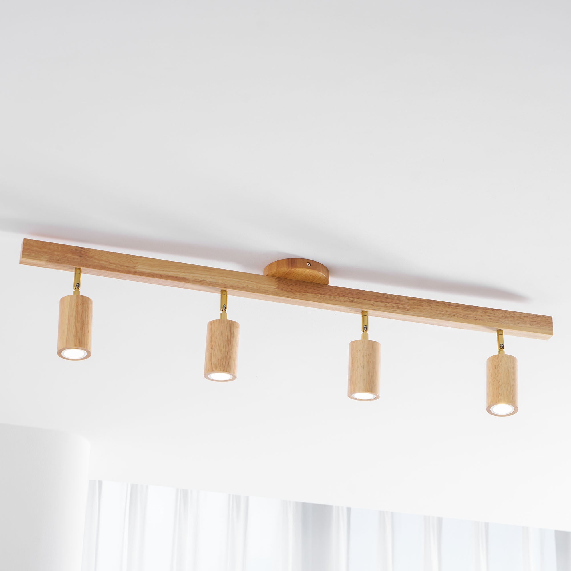 Wood Track Ceiling Light - Adjustable Ceiling Fixture