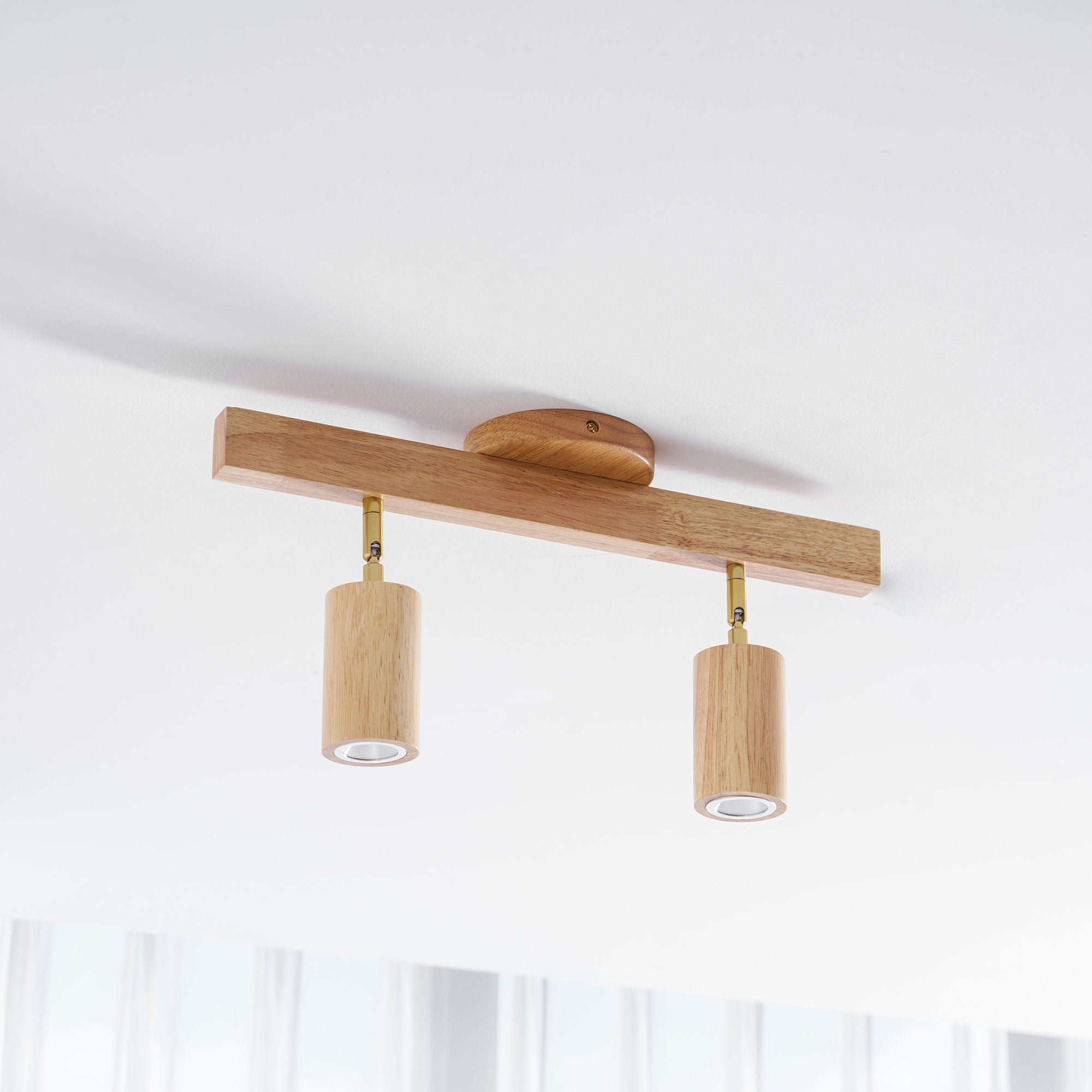 Wood Track Ceiling Light - Adjustable Ceiling Fixture