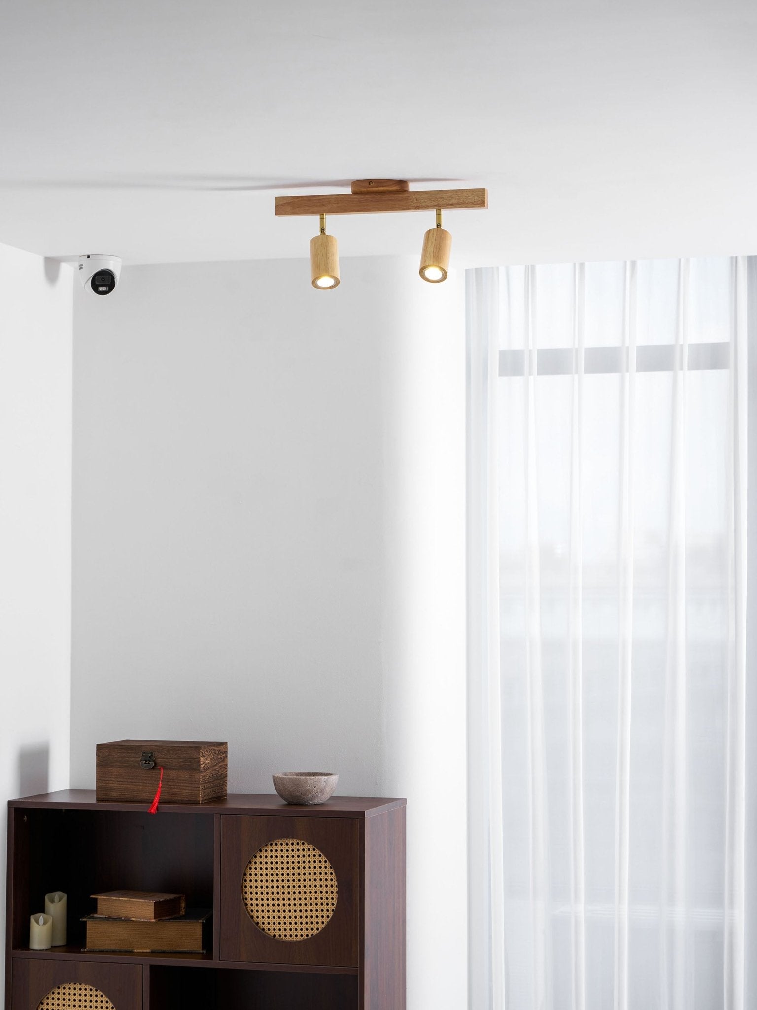 Wood Track Ceiling Light - Adjustable Ceiling Fixture