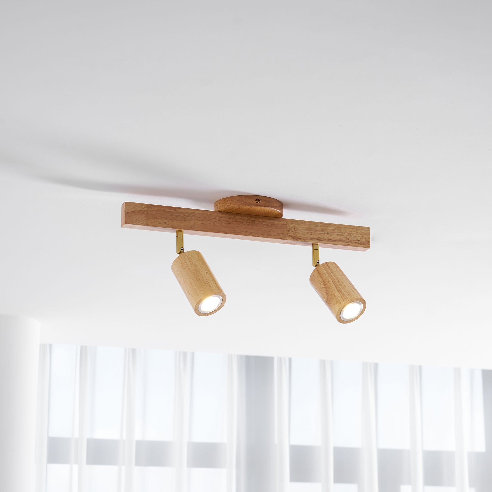 Wood Track Ceiling Light - Adjustable Ceiling Fixture
