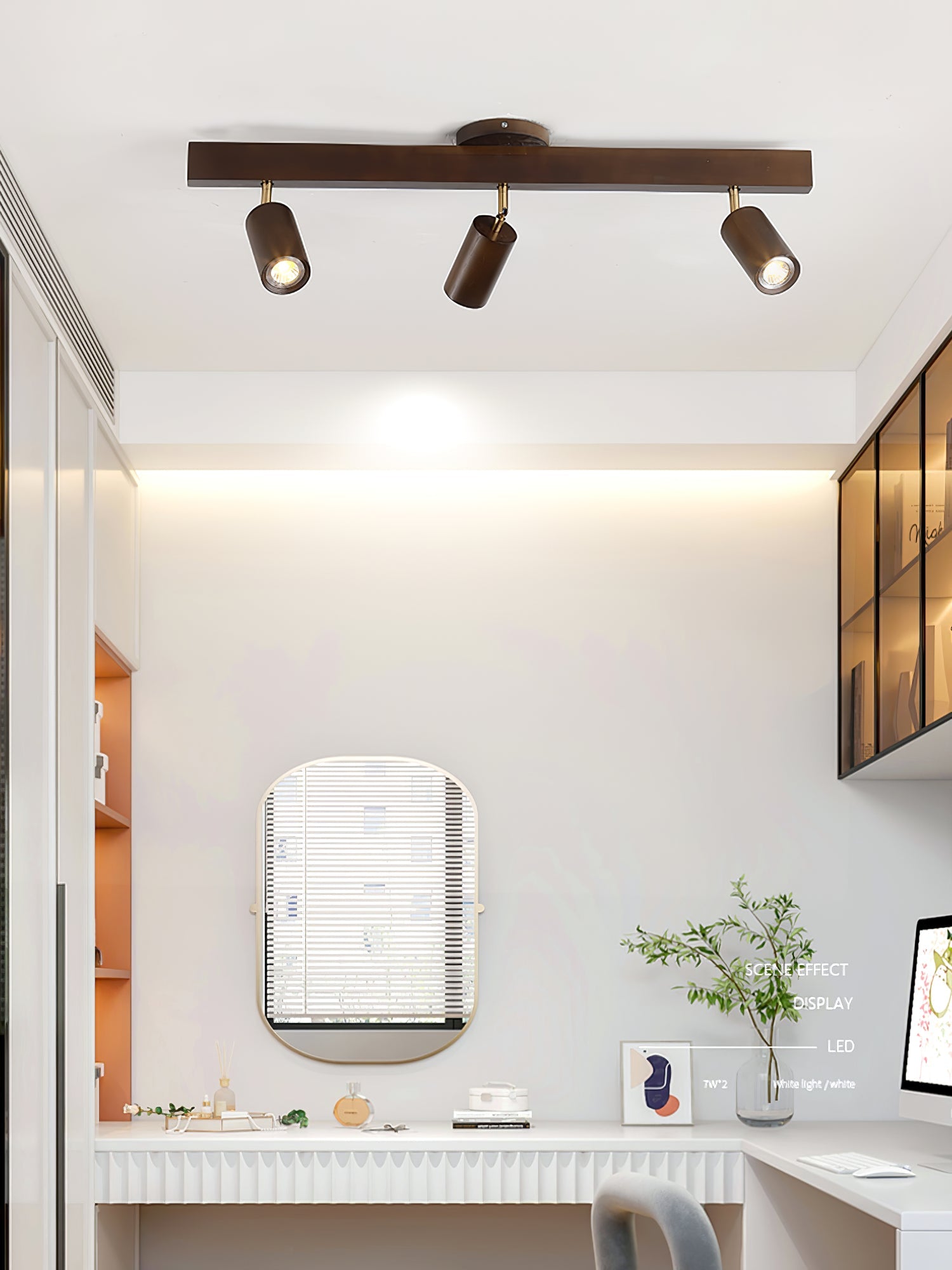 Wood Track Ceiling Light - Adjustable Ceiling Fixture