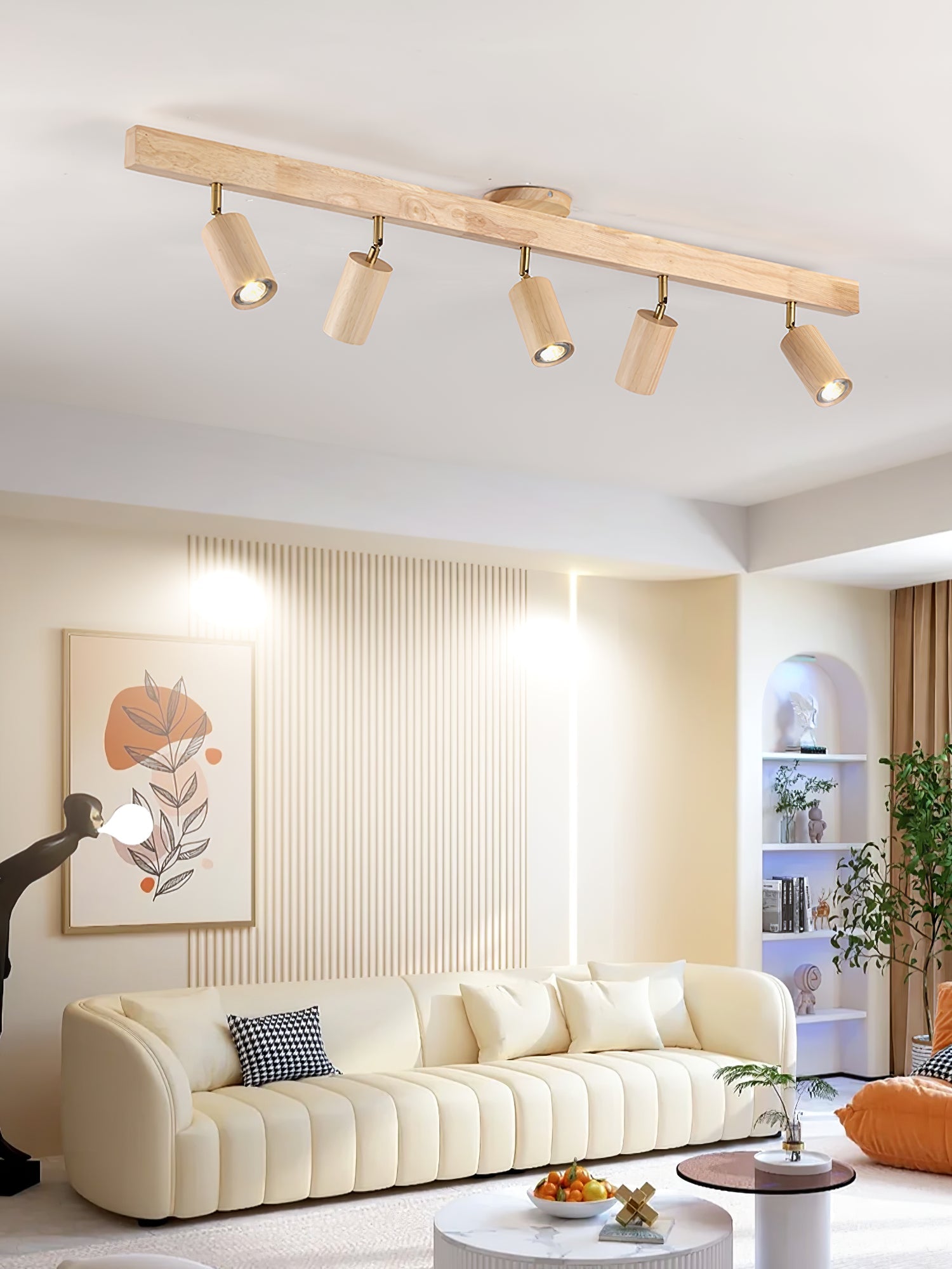 Wood Track Ceiling Light - Adjustable Ceiling Fixture