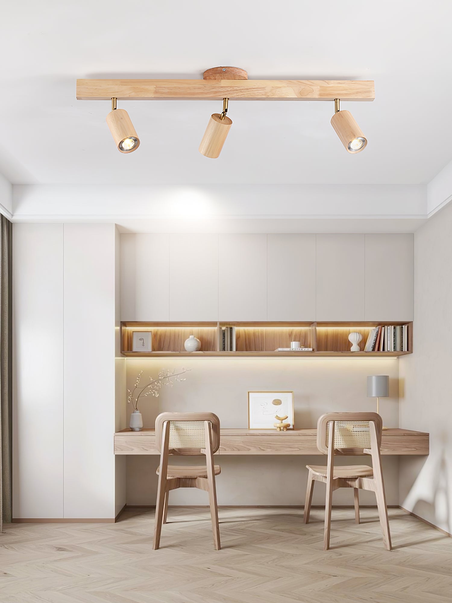 Wood Track Ceiling Light - Adjustable Ceiling Fixture