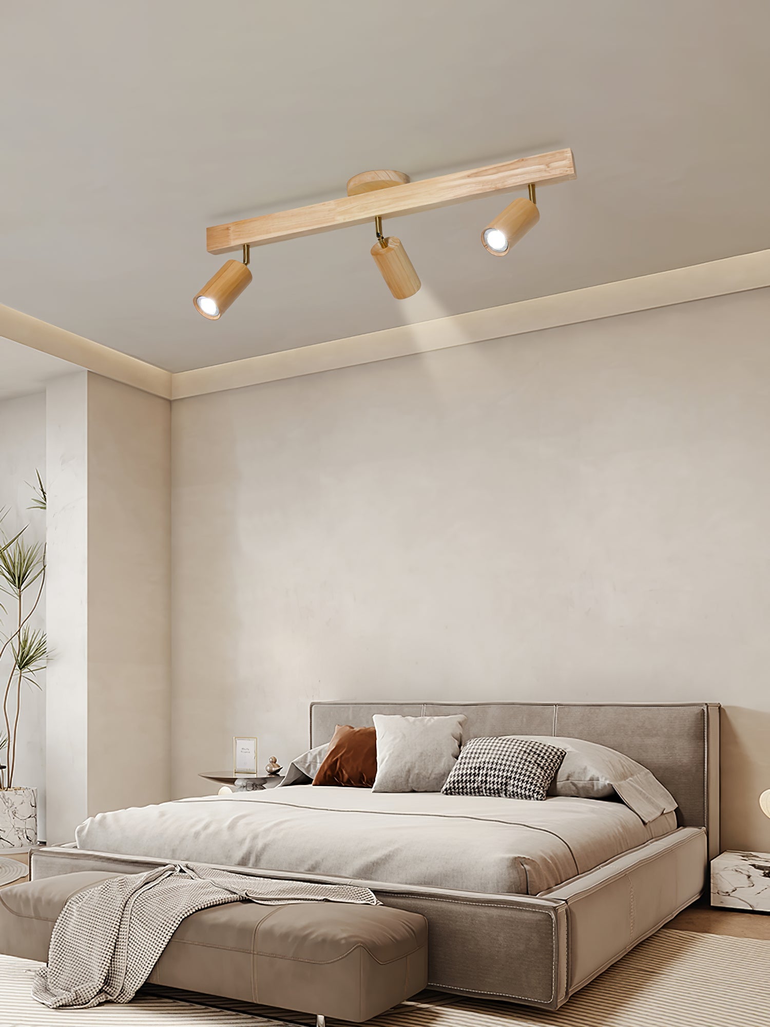 Wood Track Ceiling Light - Adjustable Ceiling Fixture