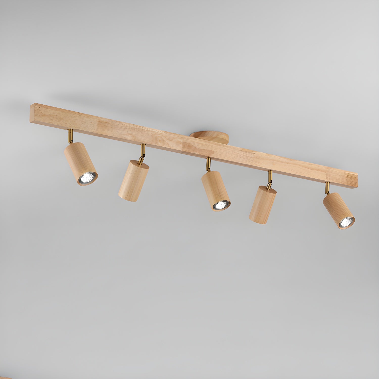 Wood Track Ceiling Light - Adjustable Ceiling Fixture