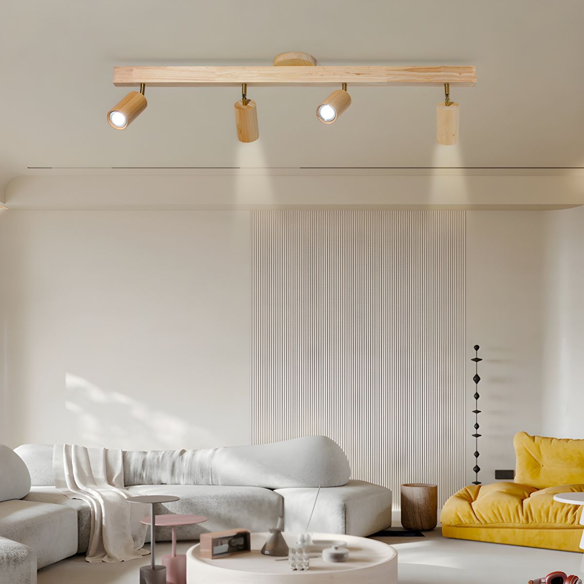 Wood Track Ceiling Light - Adjustable Ceiling Fixture