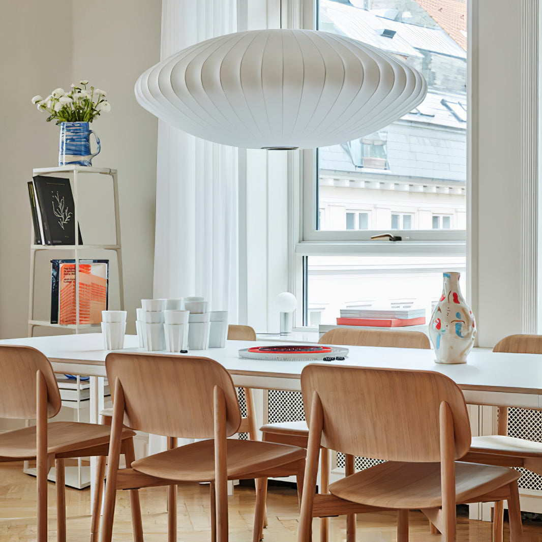 Modern Mulberry Fabric Bubble Chandelier – Hallway Decorative Pendant Lamp