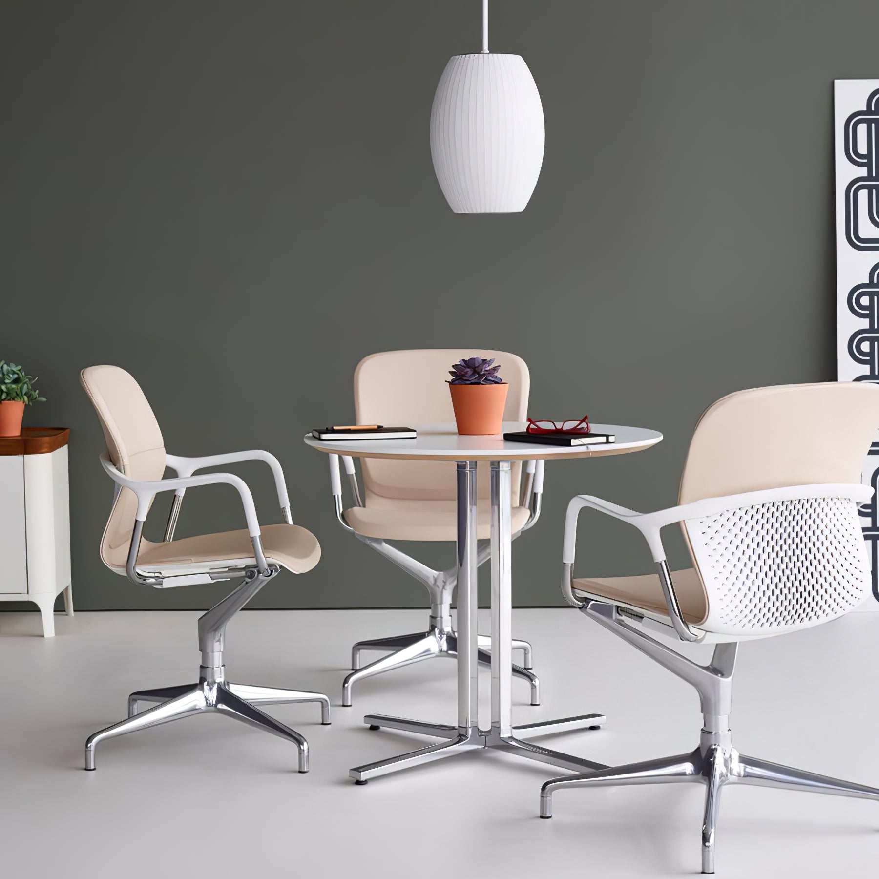 Modern Mulberry Fabric Bubble Chandelier – Hallway Decorative Pendant Lamp