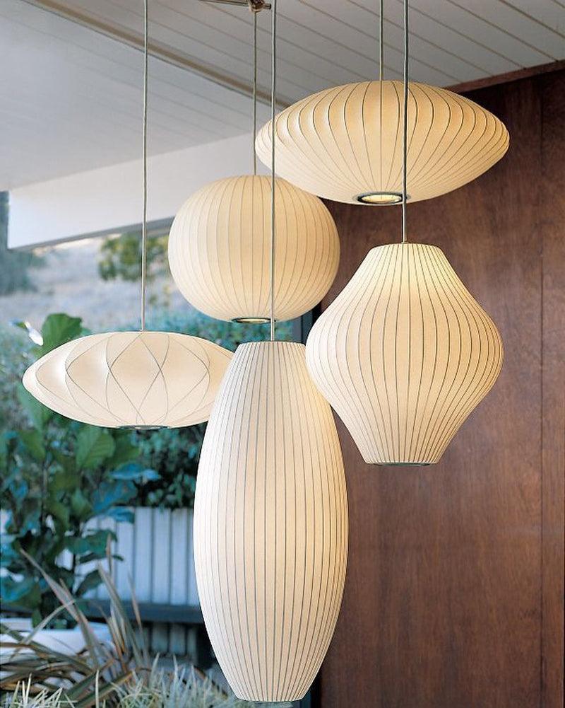 Modern Mulberry Fabric Bubble Chandelier – Hallway Decorative Pendant Lamp