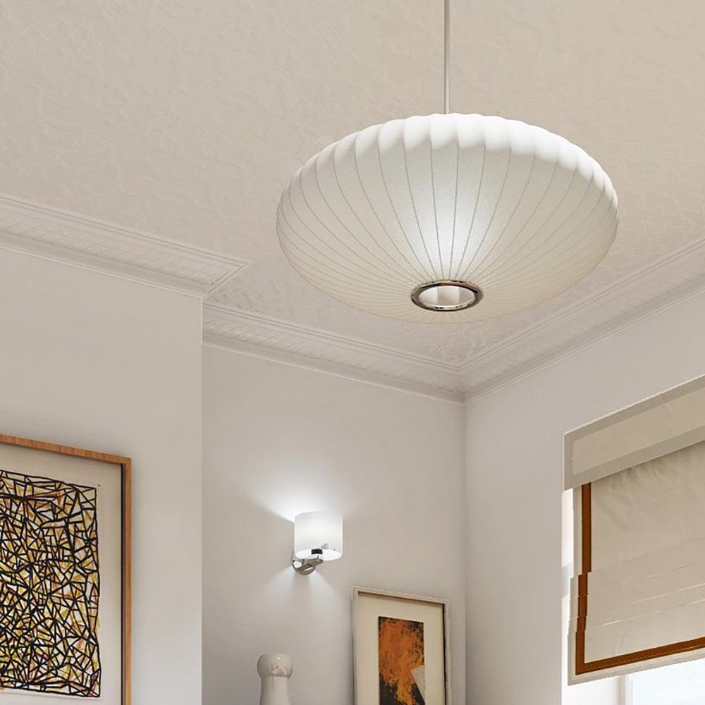 Modern Mulberry Fabric Bubble Chandelier – Hallway Decorative Pendant Lamp