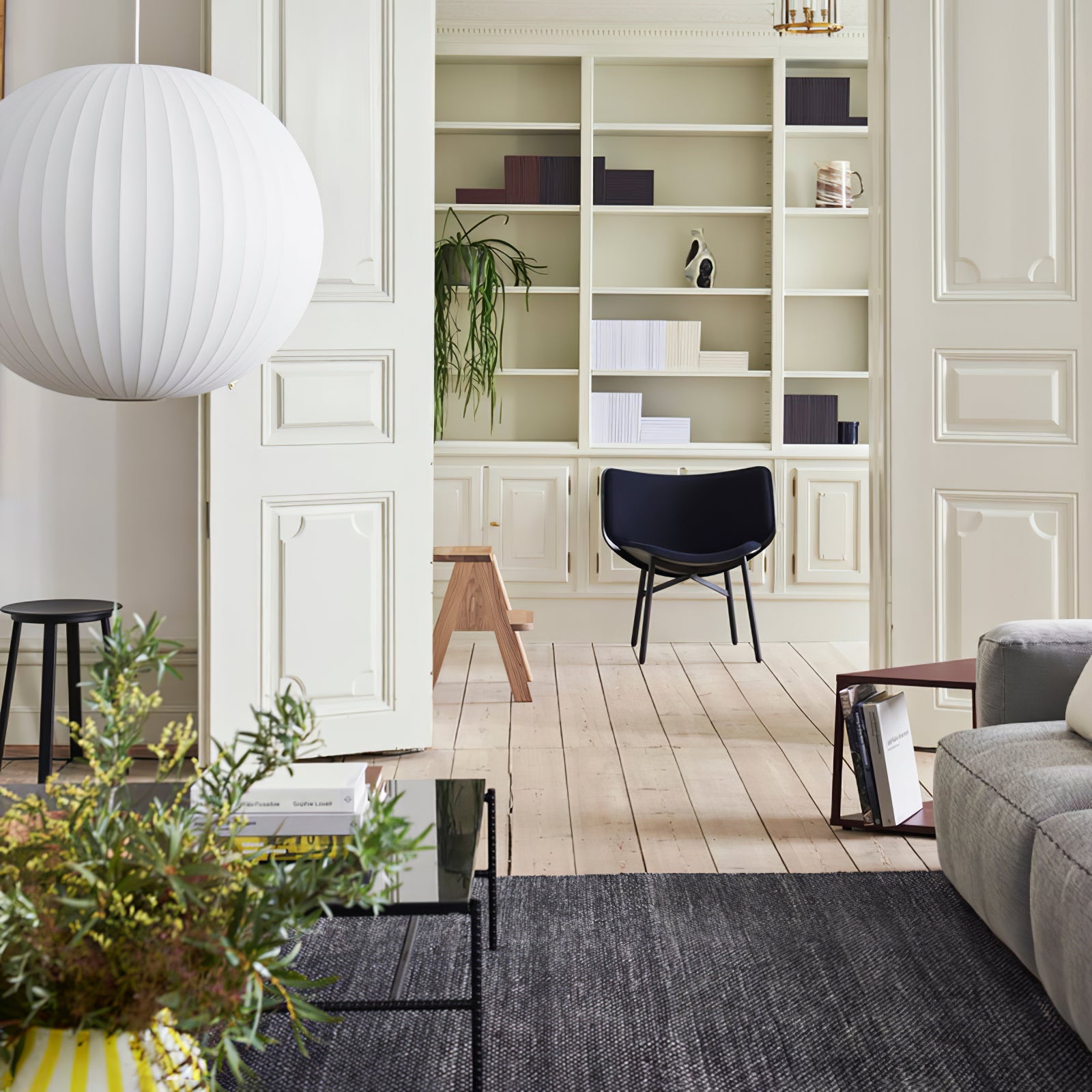 Modern Mulberry Fabric Bubble Chandelier – Hallway Decorative Pendant Lamp