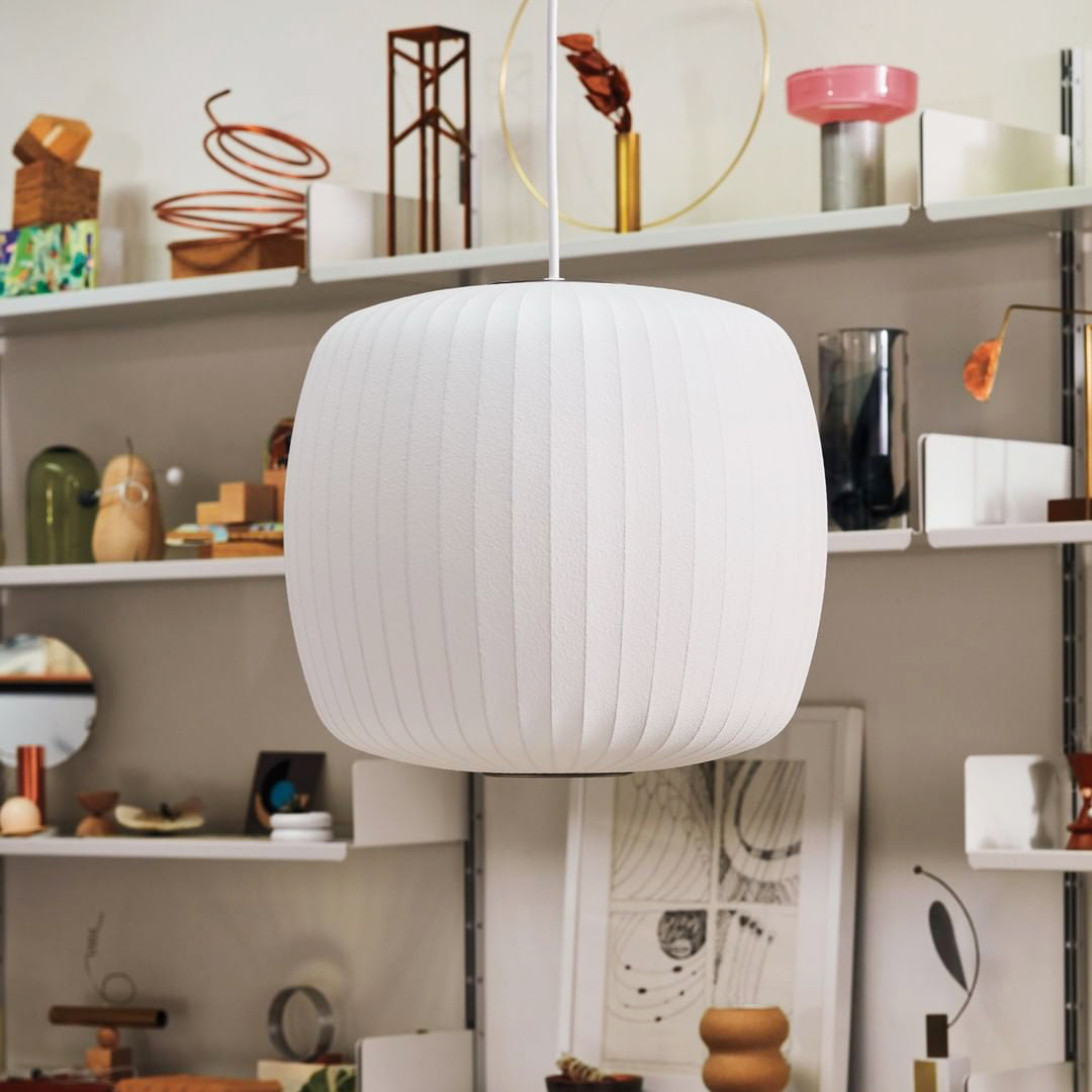 Modern Mulberry Fabric Bubble Chandelier – Hallway Decorative Pendant Lamp