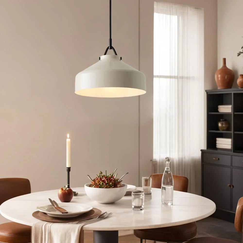 Minimalist Nordic Pendant Light with Morandi Matte Metal Finish