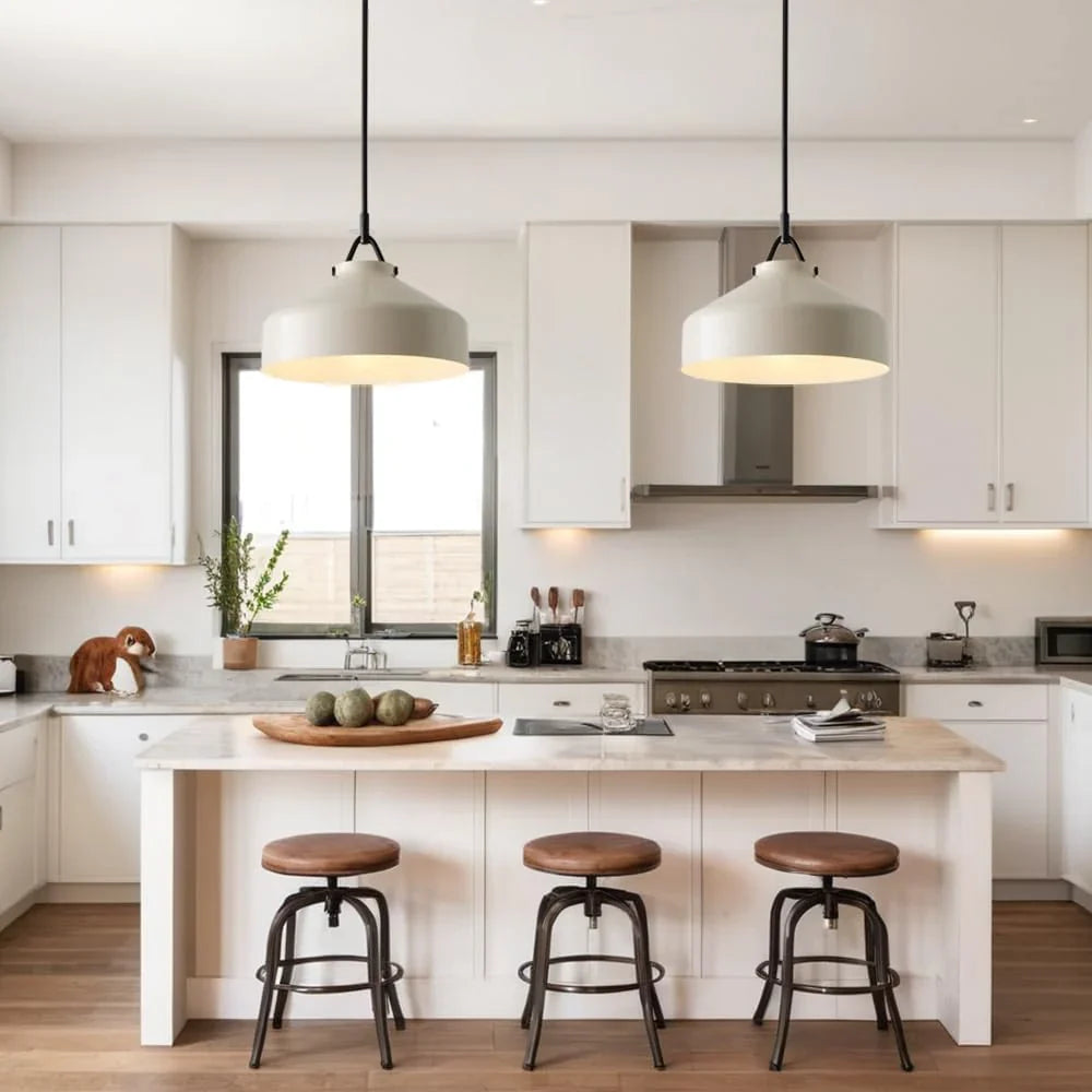 Minimalist Nordic Pendant Light with Morandi Matte Metal Finish