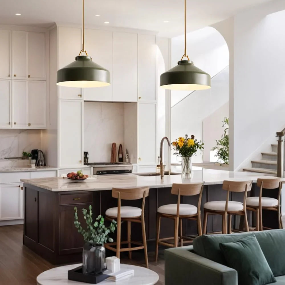 Minimalist Nordic Pendant Light with Morandi Matte Metal Finish