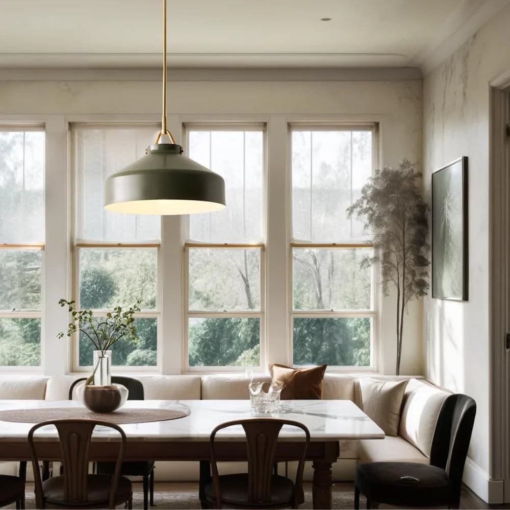 Minimalist Nordic Pendant Light with Morandi Matte Metal Finish