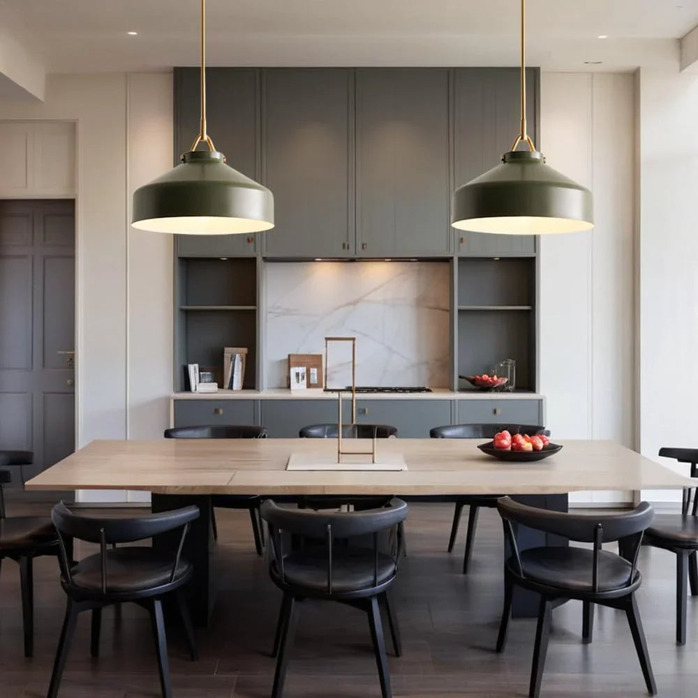 Minimalist Nordic Pendant Light with Morandi Matte Metal Finish