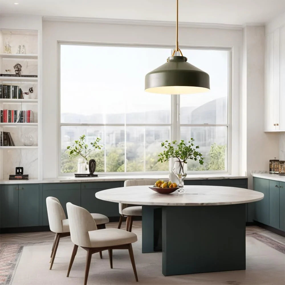 Minimalist Nordic Pendant Light with Morandi Matte Metal Finish