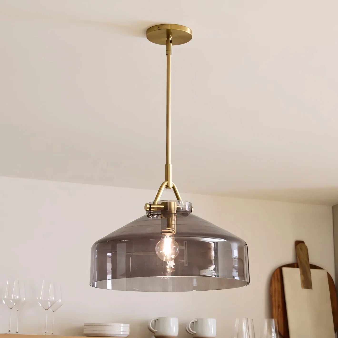 Minimalist Nordic Pendant Light with Morandi Matte Metal Finish