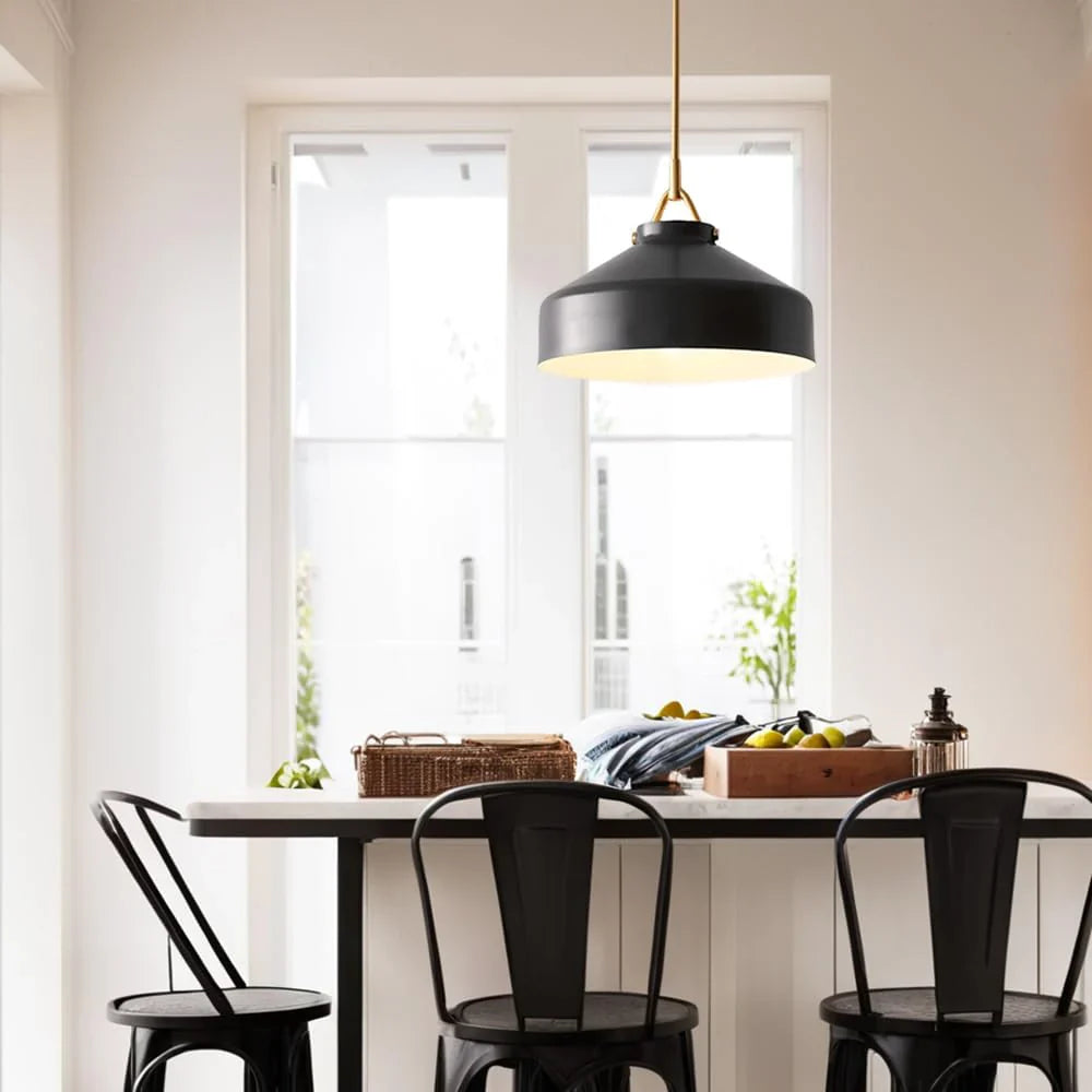 Minimalist Nordic Pendant Light with Morandi Matte Metal Finish