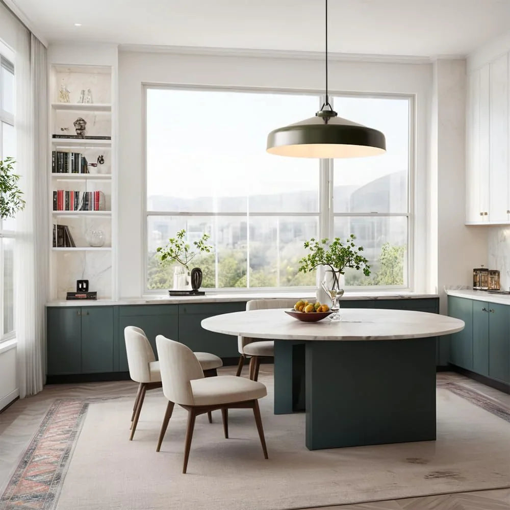 Minimalist Nordic Pendant Light with Morandi Matte Metal Finish