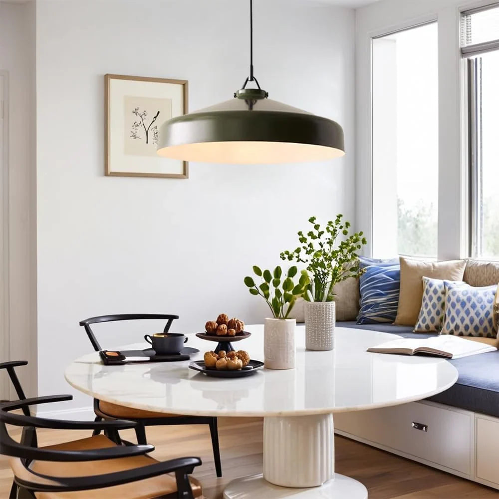 Minimalist Nordic Pendant Light with Morandi Matte Metal Finish