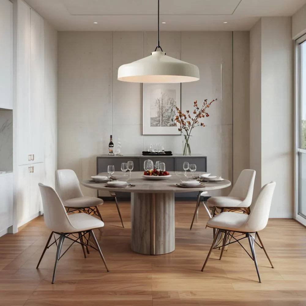 Minimalist Nordic Pendant Light with Morandi Matte Metal Finish