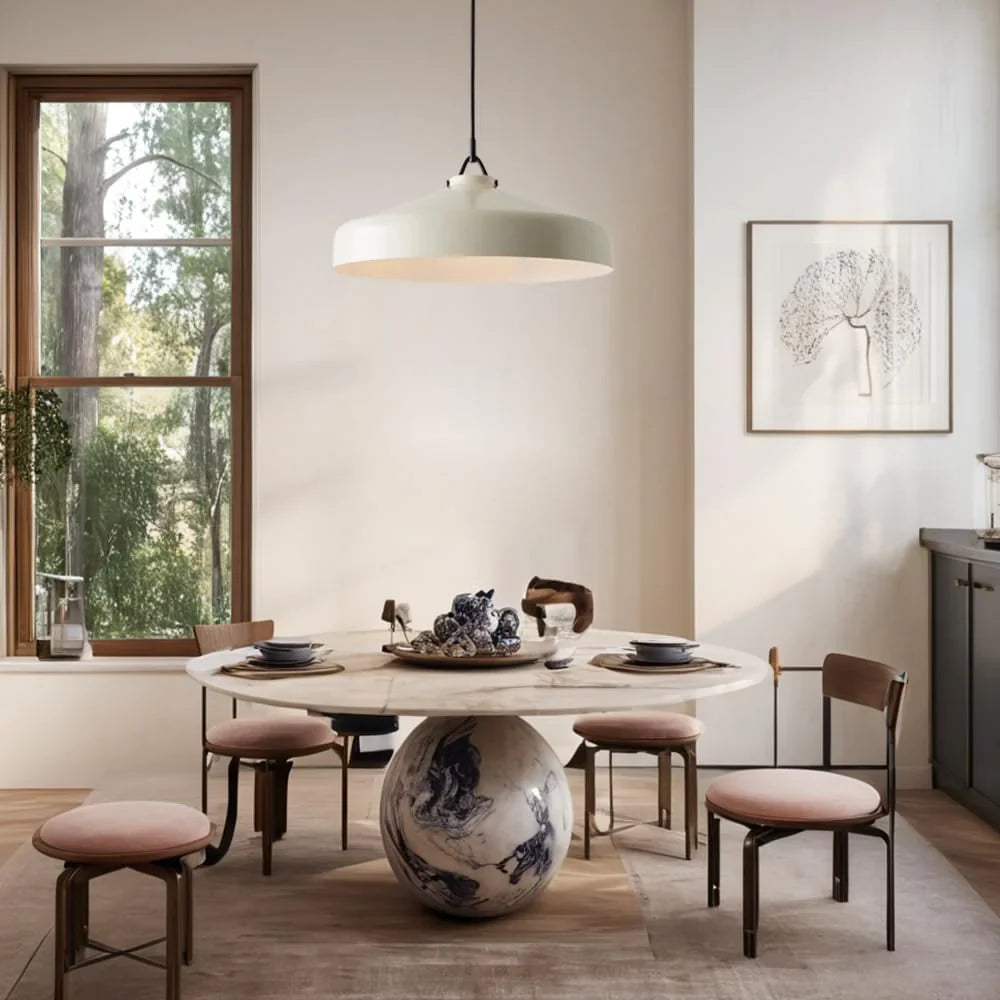 Minimalist Nordic Pendant Light with Morandi Matte Metal Finish