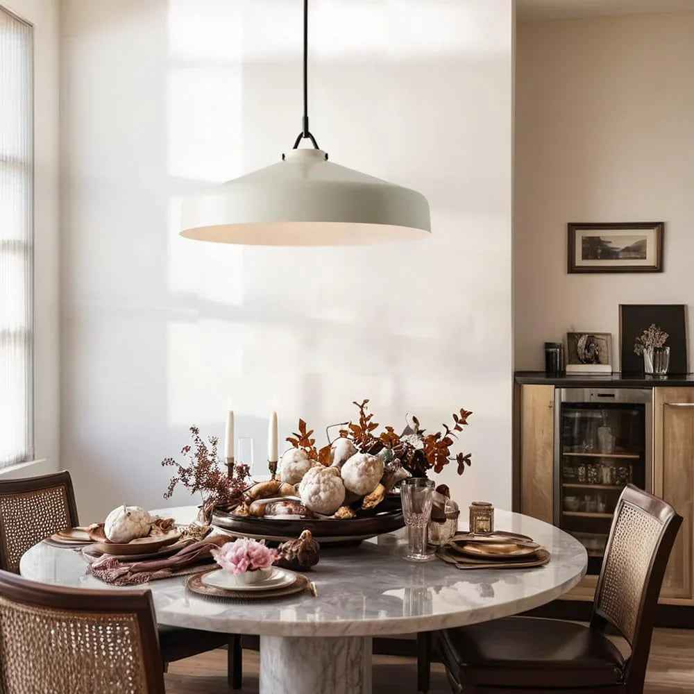 Minimalist Nordic Pendant Light with Morandi Matte Metal Finish