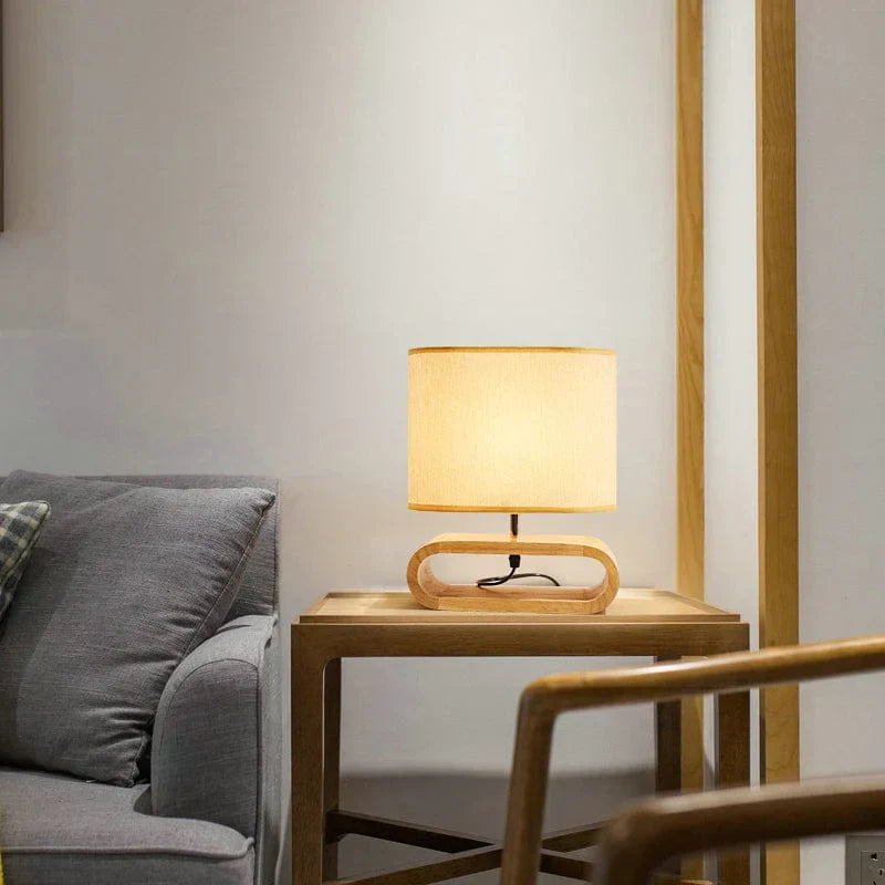 Scandinavian Wooden Table Lamp – Minimalist Style Lighting
