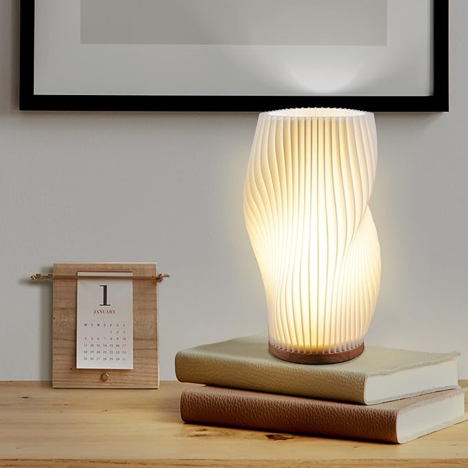 Elegant Coastal Design Lamp with Warm LED Light