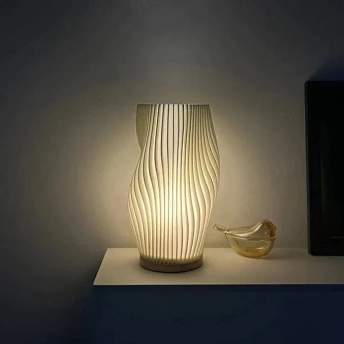 Elegant Coastal Design Lamp with Warm LED Light