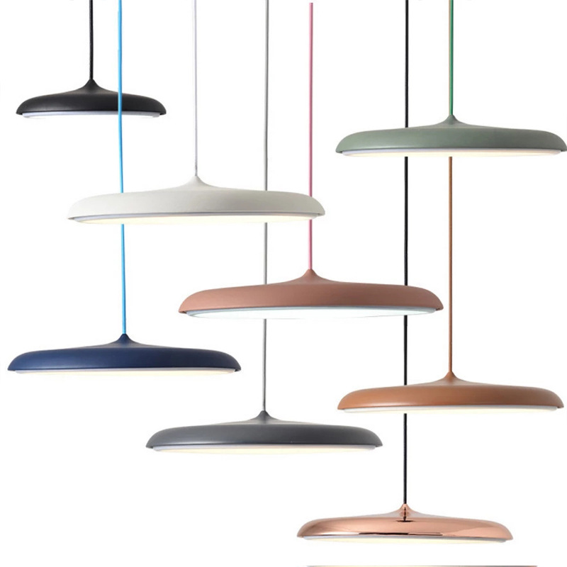 Modern Disc-Shape LED Pendant Lamp | Neutral Tones