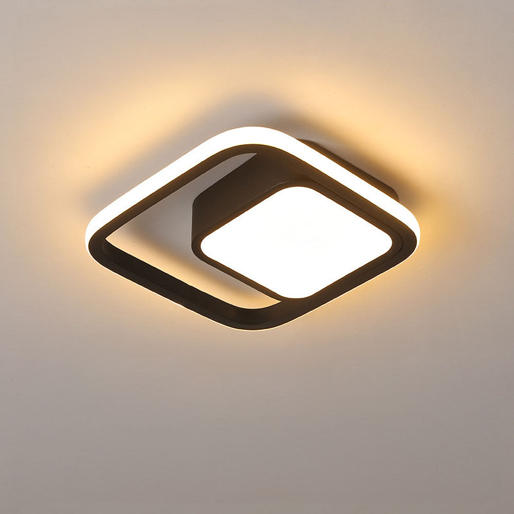Dual Halo LED Ceiling Light | Minimalist Hallway Lighting