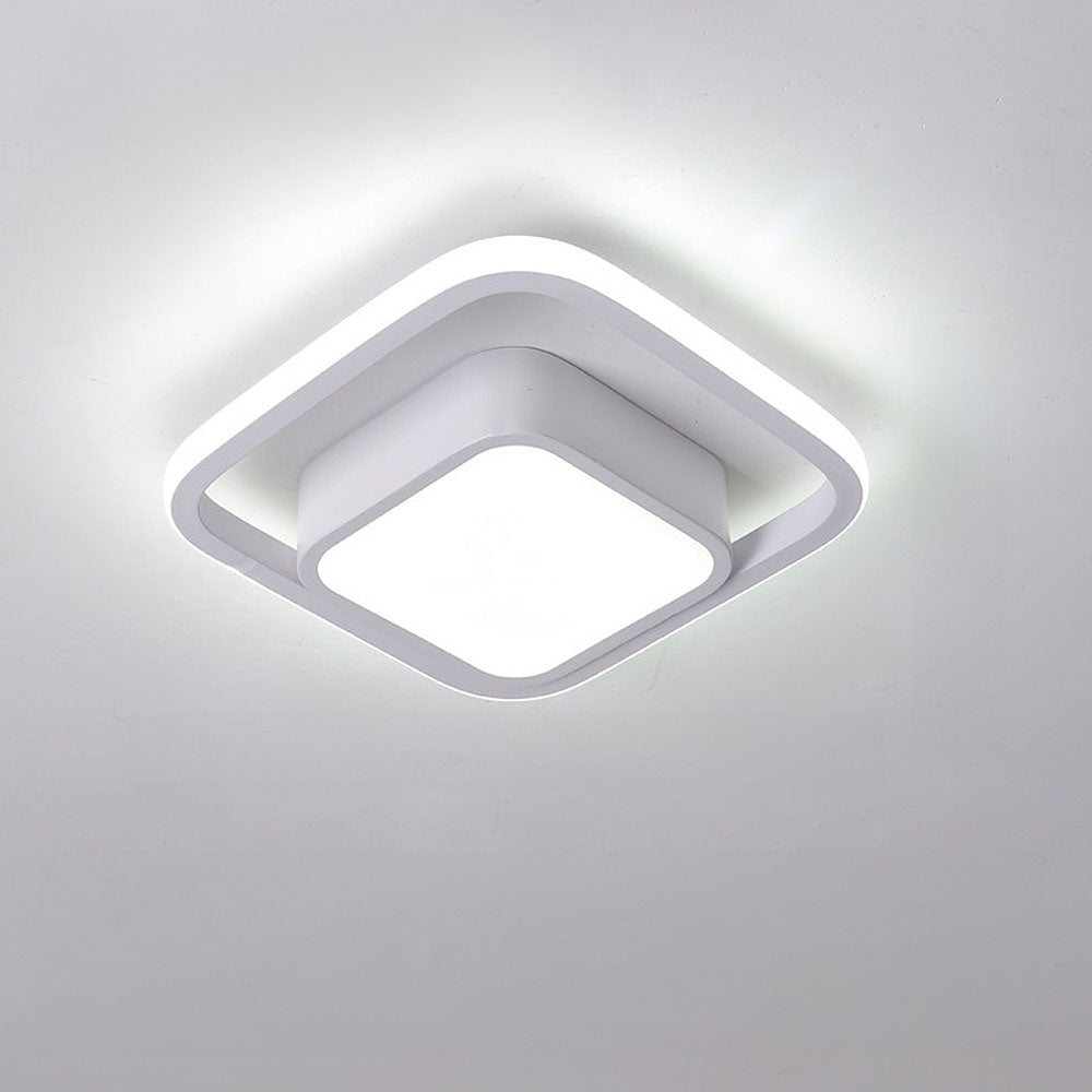 Dual Halo LED Ceiling Light | Minimalist Hallway Lighting
