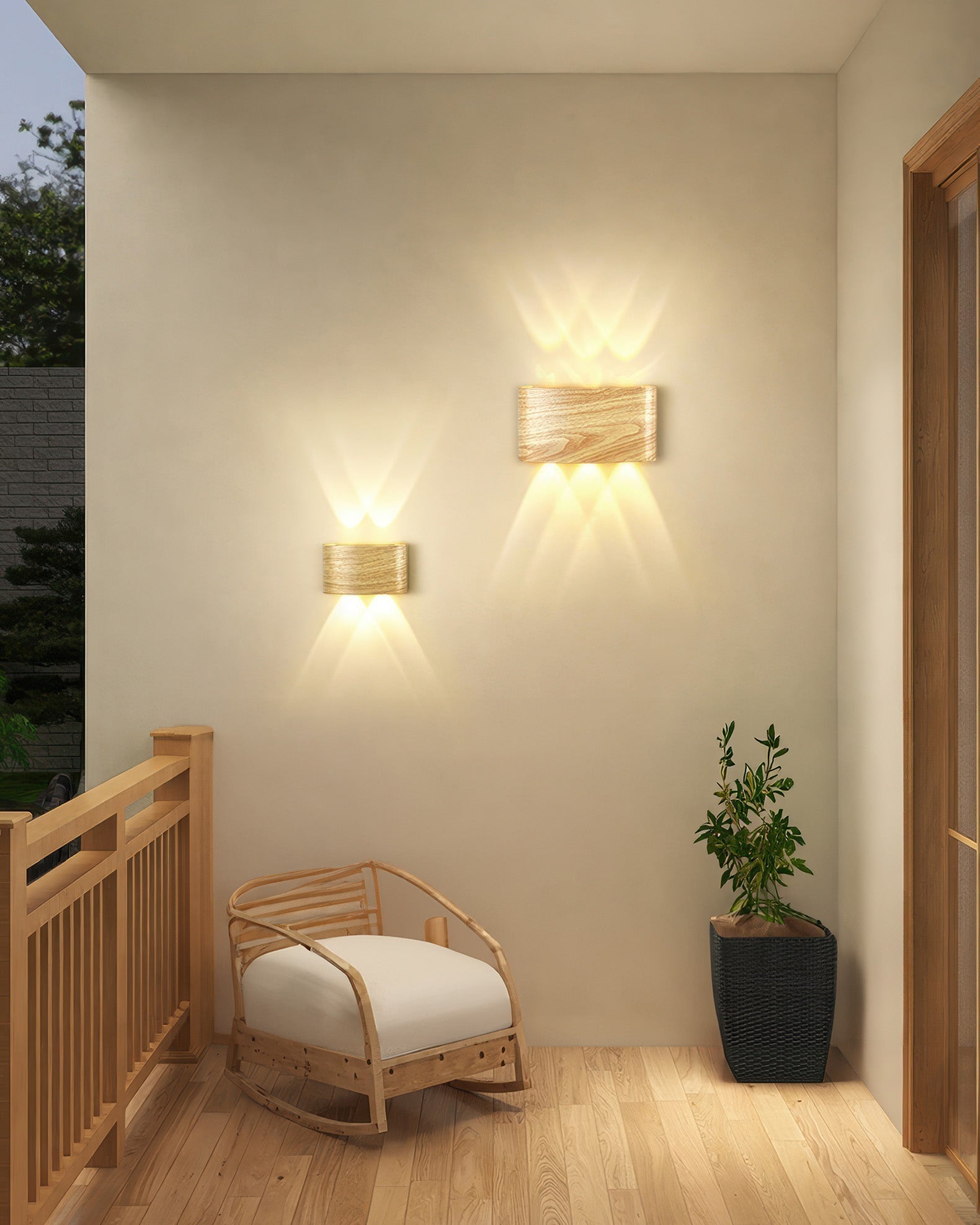Contemporary Wooden Wall Lamp – Minimalist Design