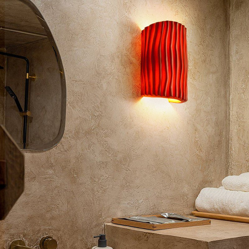 Modern Resin LED Wall Light – Semi-Cylindrical Resin Fixture