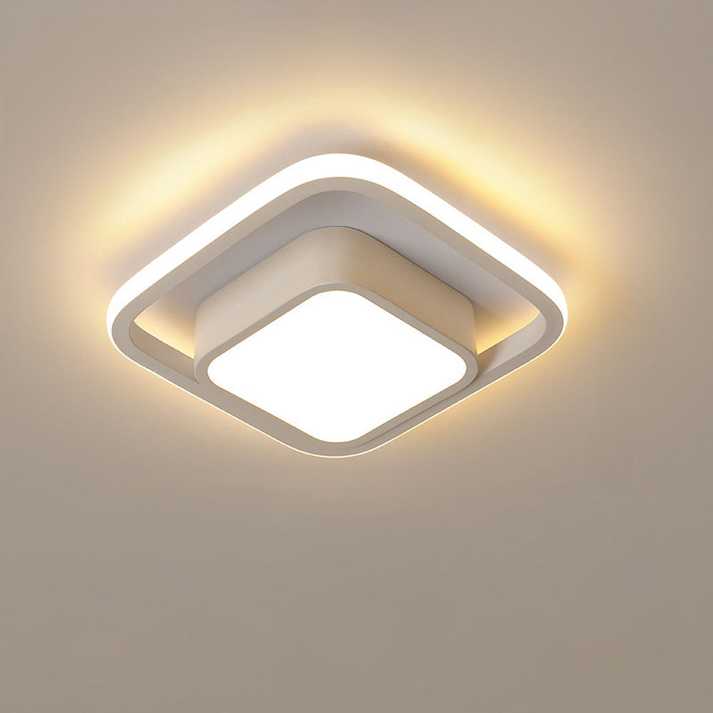 Dual Halo LED Ceiling Light | Minimalist Hallway Lighting