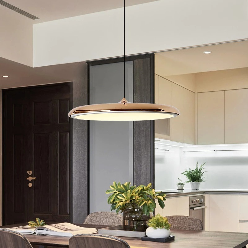 Modern Disc-Shape LED Pendant Lamp | Neutral Tones