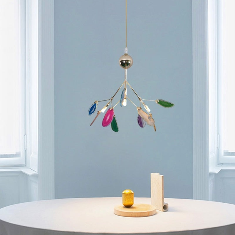 Colourful LED Nordic Chandelier – Modern Metal Pendant Light
