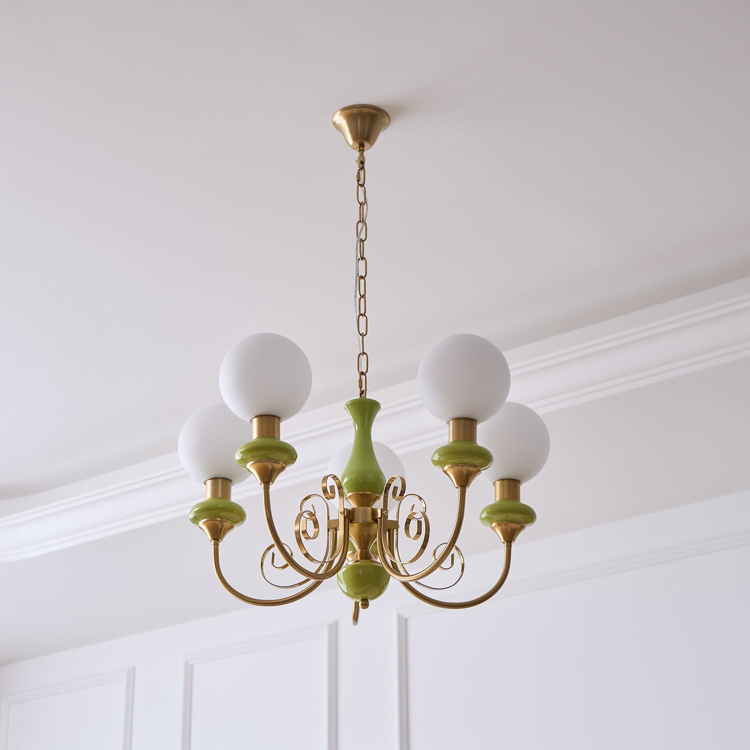 Bubble Milk Glass Chandelier – Stylish Lighting Fixture