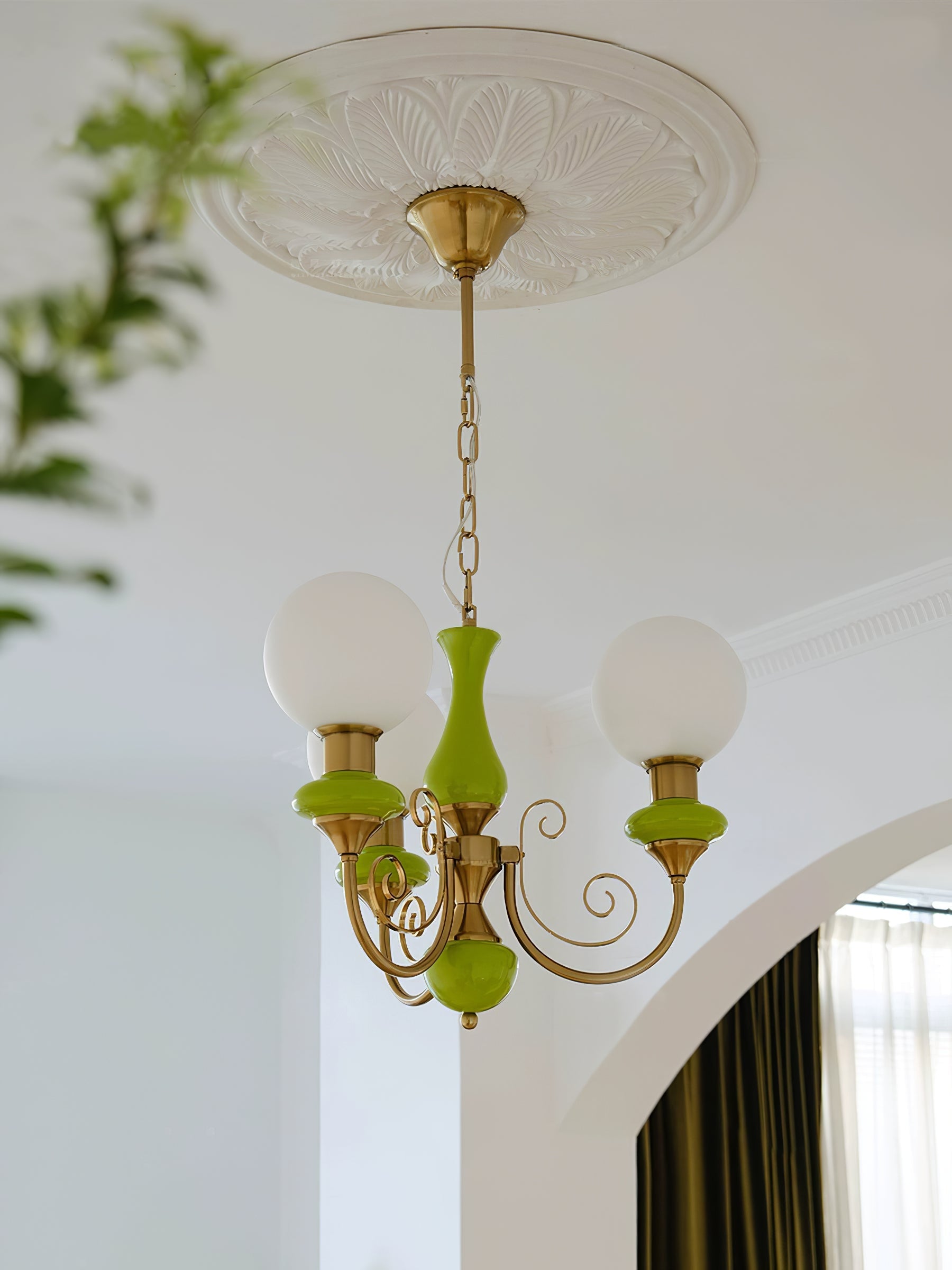 Bubble Milk Glass Chandelier – Stylish Lighting Fixture