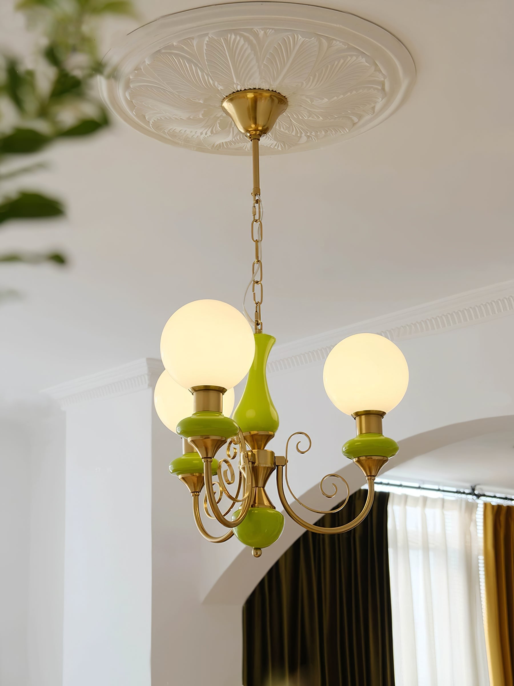 Bubble Milk Glass Chandelier – Stylish Lighting Fixture