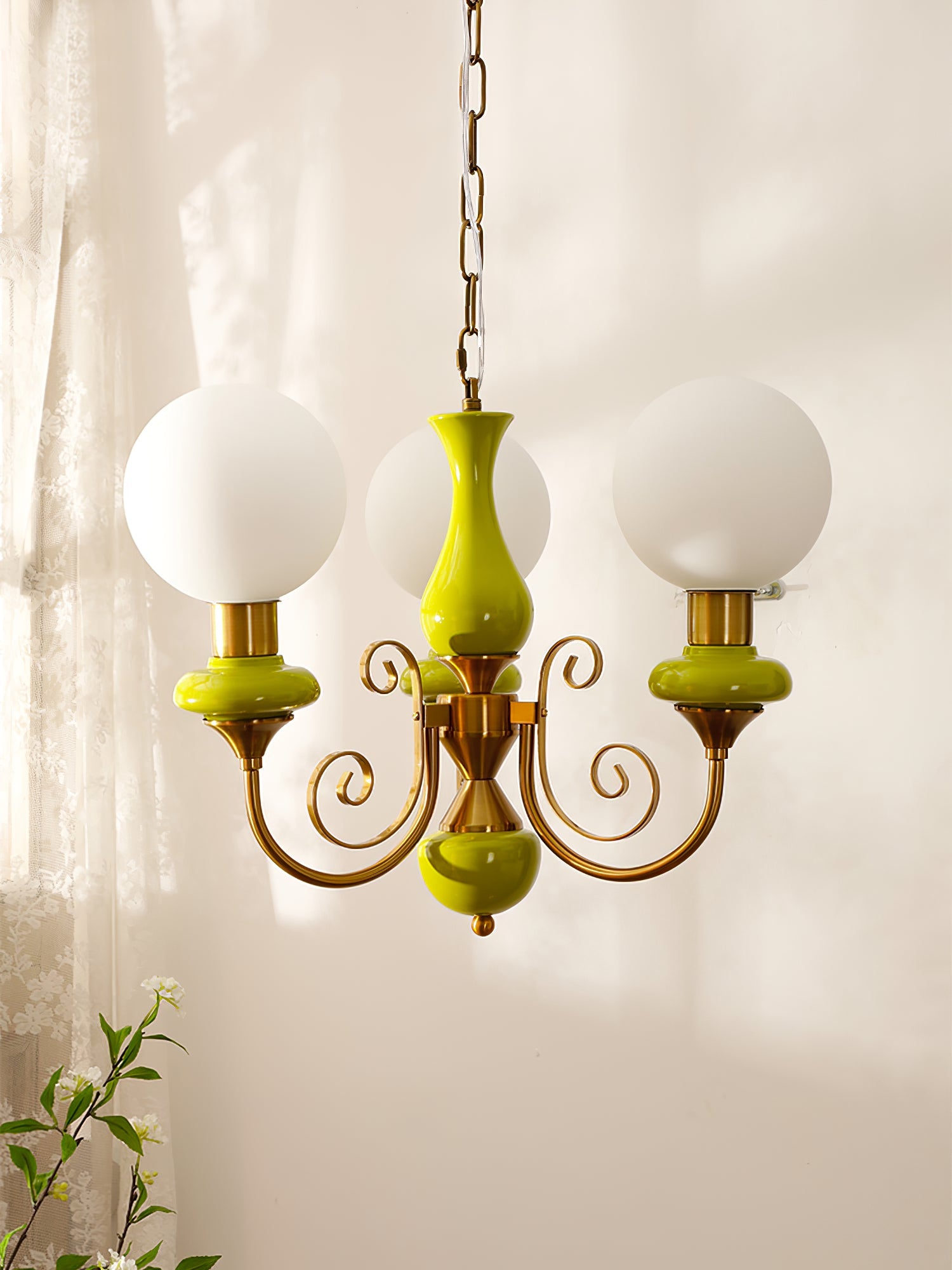 Bubble Milk Glass Chandelier – Stylish Lighting Fixture