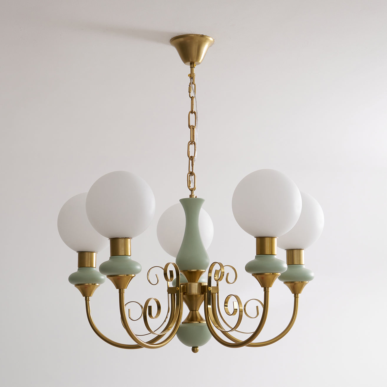 Bubble Milk Glass Chandelier – Stylish Lighting Fixture