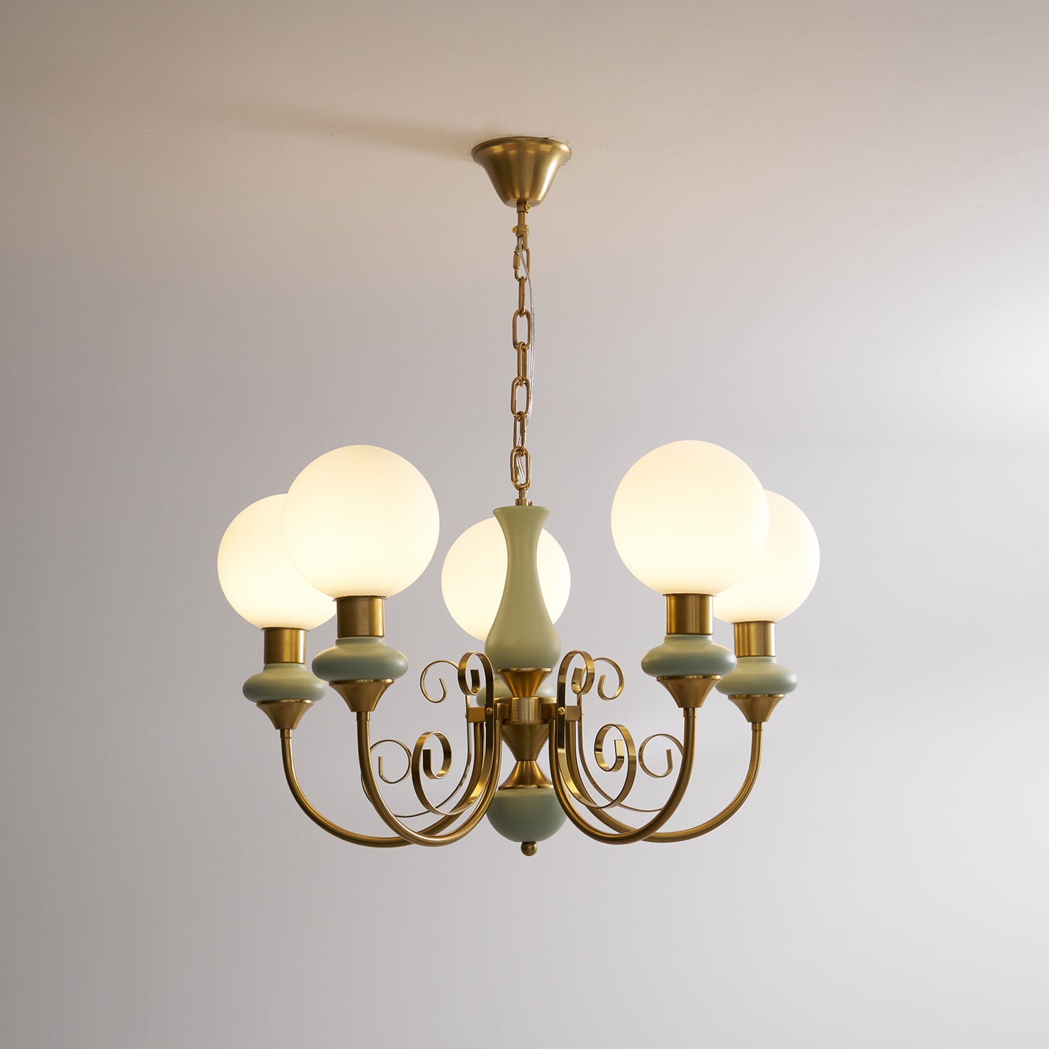 Bubble Milk Glass Chandelier – Stylish Lighting Fixture